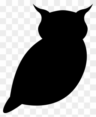 Owl Portable Network Graphics Vector Graphics Clip - Silhouette Owl Svg Free - Png Download