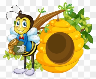 Beehive Cartoon Clip Art Vector Bee 1658 1378 Transp - Clipart Beehive - Png Download