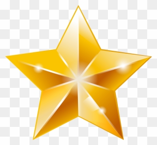 Star Transparent Background Png - Gold Star Png Transparent Clipart