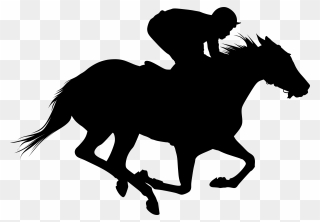 Clip Transparent Library Horse Silhouette Big Image - Kentucky Derby Clipart - Png Download