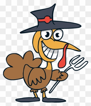 Clip Art Thanksgiving Turkey Fork Hat - Funny Thanksgiving Transparent - Png Download