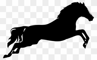 Transparent Horse Clipart Black And White - Silhouette Horse Clipart - Png Download