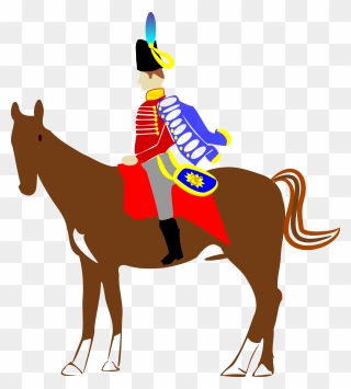 Horse Halloween Clipart Clip Freeuse Library St Peter - Soldier On A Horse Cartoon - Png Download