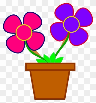 Spring Flowers Graphics 19, Buy Clip Art - Flower Vase Drawing Cartoon - Png Download