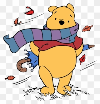 Pooh Clipart Fall - Windy Winnie The Pooh - Png Download