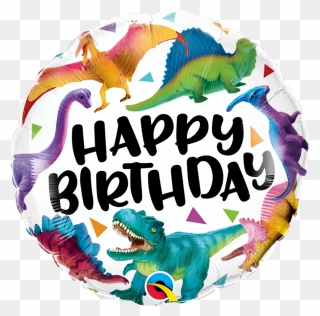 Colourful Dinosaurs - Happy Birthday Dinsour Clip Art - Png Download