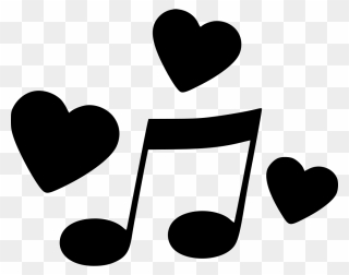 Free Png Music Download Sites - Black And White Music Notes With Hearts Clipart Transparent Png
