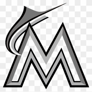 Miami Marlins Logo Black Clipart