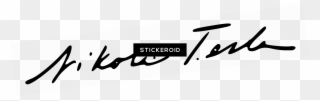 Nikola Tesla Signature - Calligraphy Clipart