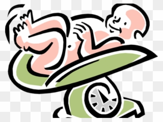 Scale Clipart Baby - Clipart Baby Weighing Scales - Png Download