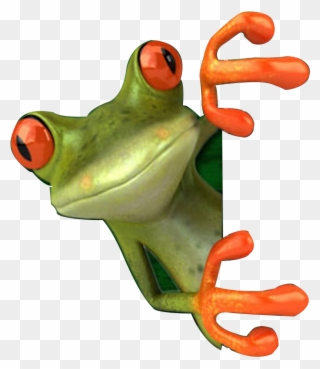 Frog - Frog On Corner Clipart