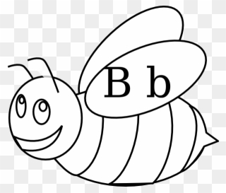 Bumble Clipart B Word - Outline Of A Bee - Png Download