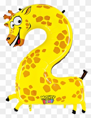 Number - Giraffe Number 2 Clipart