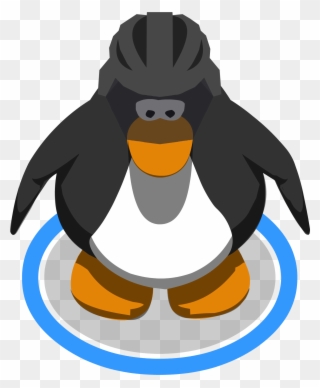 Black Hockey Helmet In-game - Club Penguin Penguin Png Clipart