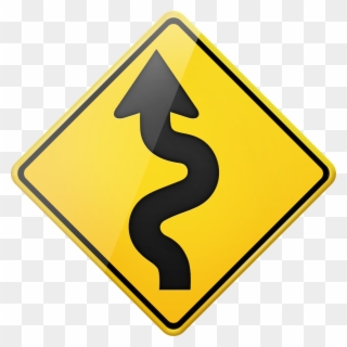 Opportunity Cost - Winding Road Sign Png Clipart
