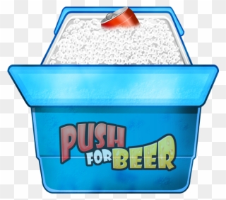 Just Swipe Beer Cans Down Into The Cooler Until It - Box Clipart