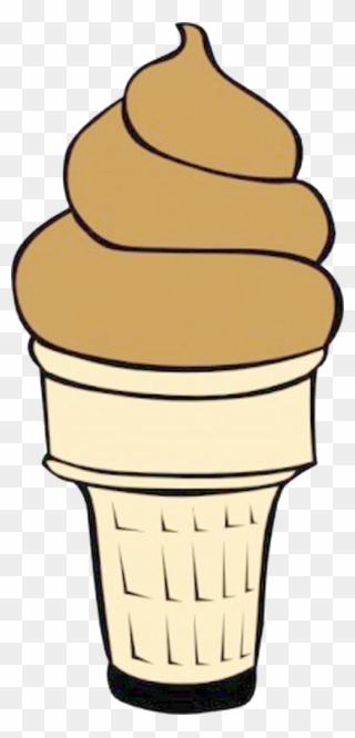 Ice Cream Cone Strawberry Clip Art Cartoon - Vanilla Ice Cream Clipart - Png Download