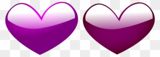 Purple Heart Document Download Blue - Clipart Vector Pink Heart - Png Download