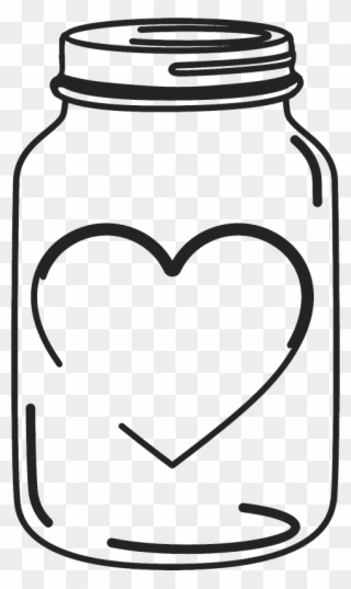 Mason Jar Clipart Heart - Mason Jar Clip Art Png Transparent Png