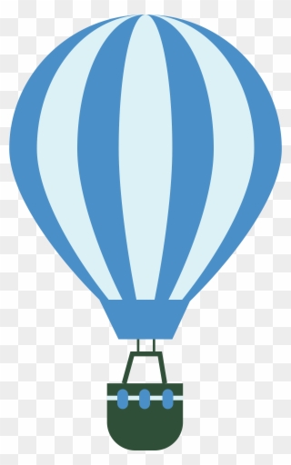Iiii Clipart Hot Air Balloon - Hot Air Balloon Clipart Blue - Png Download