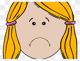 Girls Disappointed Cliparts - Cartoon Girl Face - Png Download