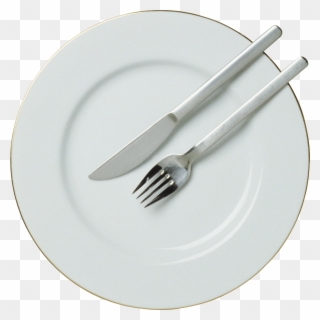 Fork Knife Plate Transparent Png - Plate Fork Png Clipart