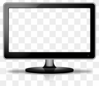 Monitor Clipart Big Screen Tv - Tv White Screen - Png Download