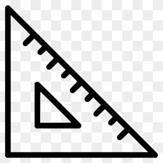 Rule Scale Measure Tool - Triangle Ruler Icon Clipart