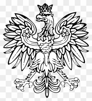 Foot Clipart Eagle - Polish Coat Of Arms Outline - Png Download