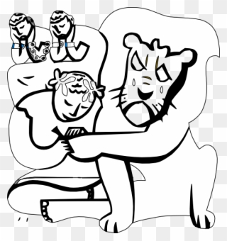 Androcles And The Lion In Easy Drawing Clipart