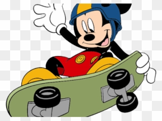 Mickey Mouse Skateboard Clipart