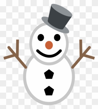 Snowman Emoji Transparent Clipart