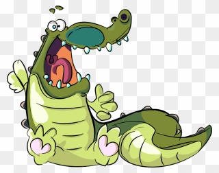 Great Smile Crocodile Clipart - Snake And Crocodile Cartoon - Png Download