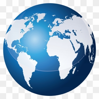 International Dealers Earth - Globe Showing All Continents Clipart