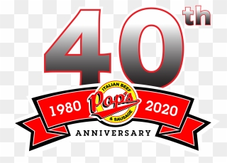 40th Anniversary Logo V4 - Pop's Beef Clipart