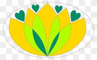 Yellow And Lime Waterlily - Emblem Clipart