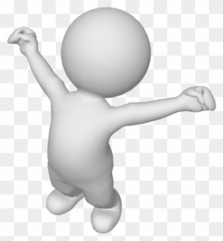Picture Of Man Cheering - 3d Man Transparent Clipart