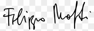 Firma Manfredi Nera Trasparente - Calligraphy Clipart