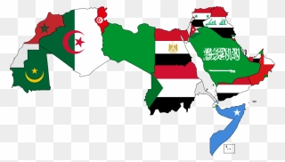 800px-a Map Of The Arab World With Flags - Middle East And Africa Flag Clipart