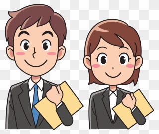 Drinking Clipart Business Man - Man Woman Clip Art - Png Download