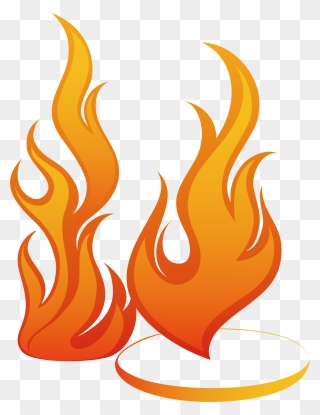 Flames Clipart Orange Flame - Transparent Flame Of Fire - Png Download