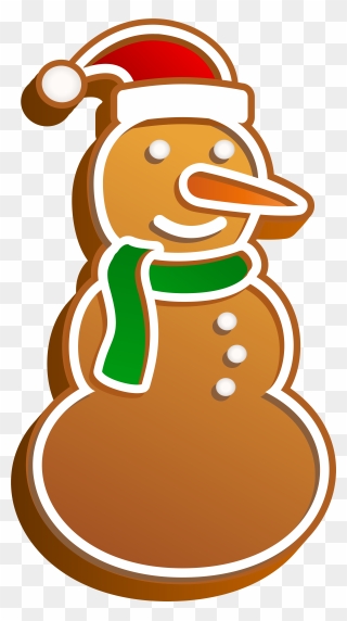 Snowman Clipart Gingerbread - Gingerbread Snowman Clipart - Png Download