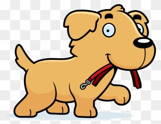 Golden Retriever Training - Dog Chasing Ball Cartoon Clipart