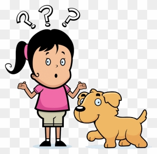 Why Golden Retrievers Put Their Paw On You - Cartoon Girl Clipart