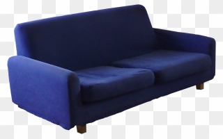 Couch Clipart Backwards - Blue Couch Clipart - Png Download