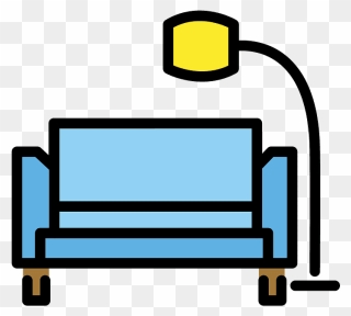 Couch And Lamp Emoji Clipart - Png Download