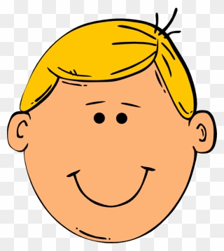 Blonde Boy Combed Hair Clip Art At Clker - Blonde Hair Boy Cartoon - Png Download