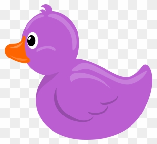 Duckling Clipart Short Animal - Purple Rubber Duck Clipart Png Transparent Png