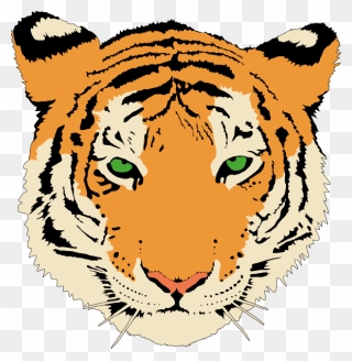 Free Vector Tiger Clip Art - Clip Art Tiger Face - Png Download