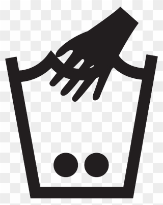 Hand Laundry Washing - Warm Hand Wash Symbol Clipart